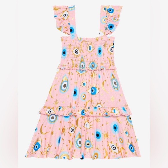 Posh Peanut Other - NWT Size 3T-4T Posh Peanut Fiona Flutter Sleeve Smocked Babydoll Dress